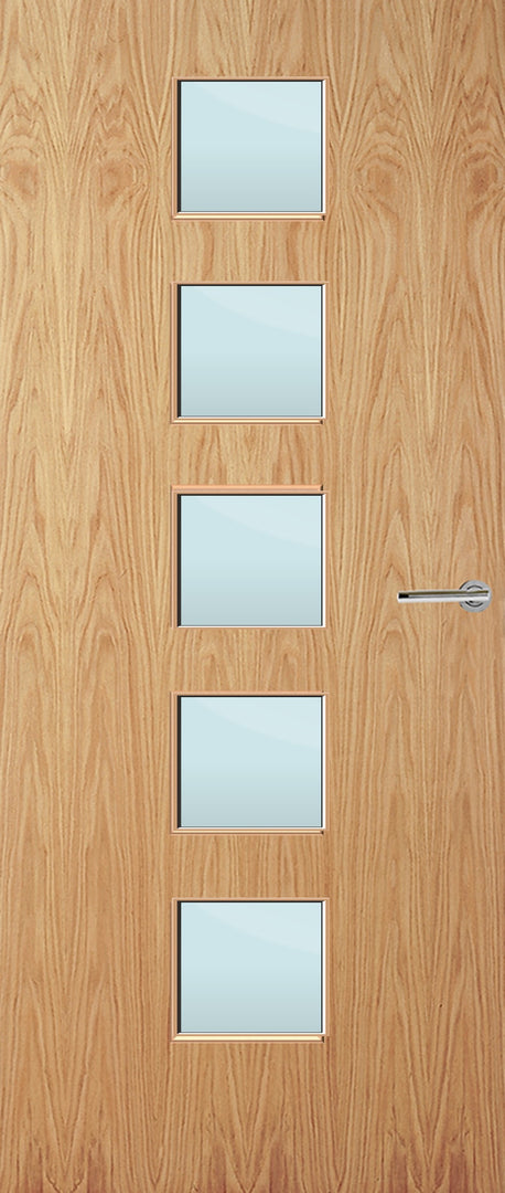 Oak Veneer 10G Glazed FD30 Internal Fire Door