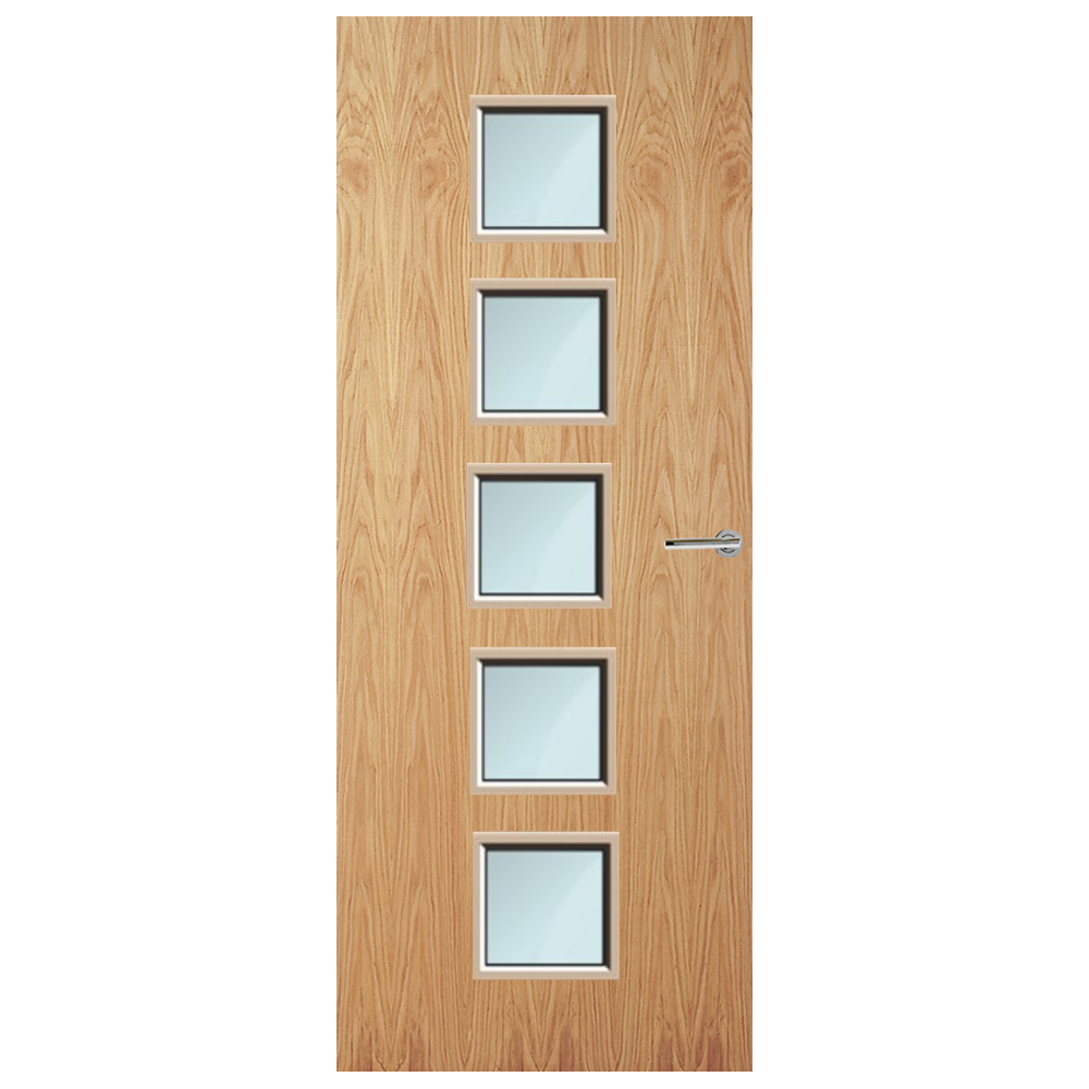 Oak Veneer 10G Glazed FD60 Internal Fire Door