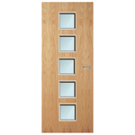 Load image into Gallery viewer, Oak Veneer 10G Glazed FD60 Internal Fire Door
