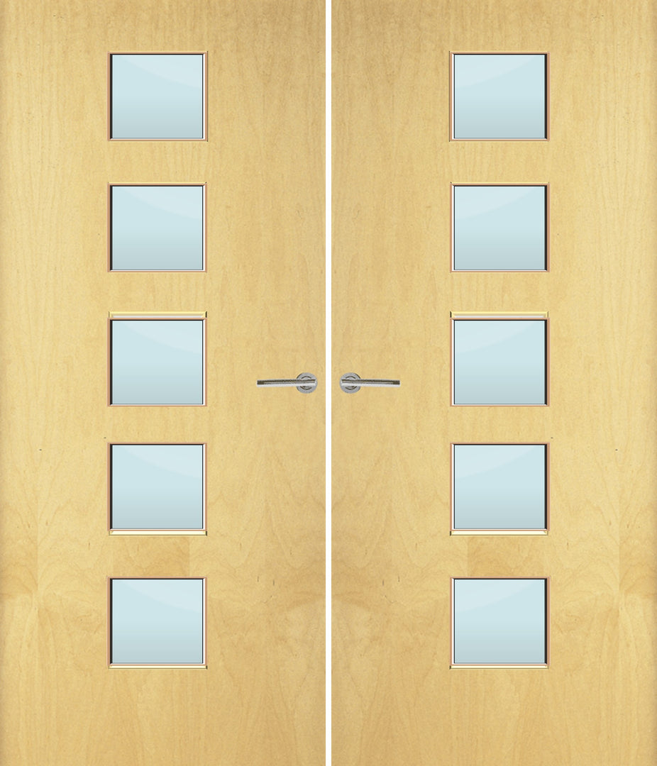 Ash Veneer 10G Glazed Pair FD30 Internal Fire Door