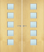 Load image into Gallery viewer, Ash Veneer 10G Glazed Pair FD30 Internal Fire Door
