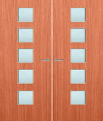 Load image into Gallery viewer, Cherry Veneer 10G Glazed Pair FD30 Internal Fire Door
