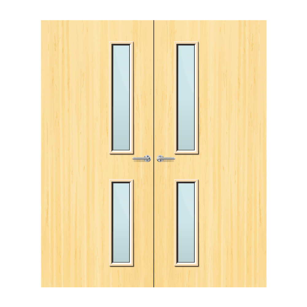 Koto Veneer 16G Glazed Pair FD60 Internal Fire Door