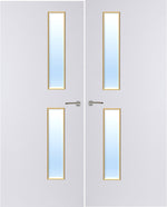 Load image into Gallery viewer, Paint Grade Premium 16G Glazed Pair FD30 Internal Fire Door
