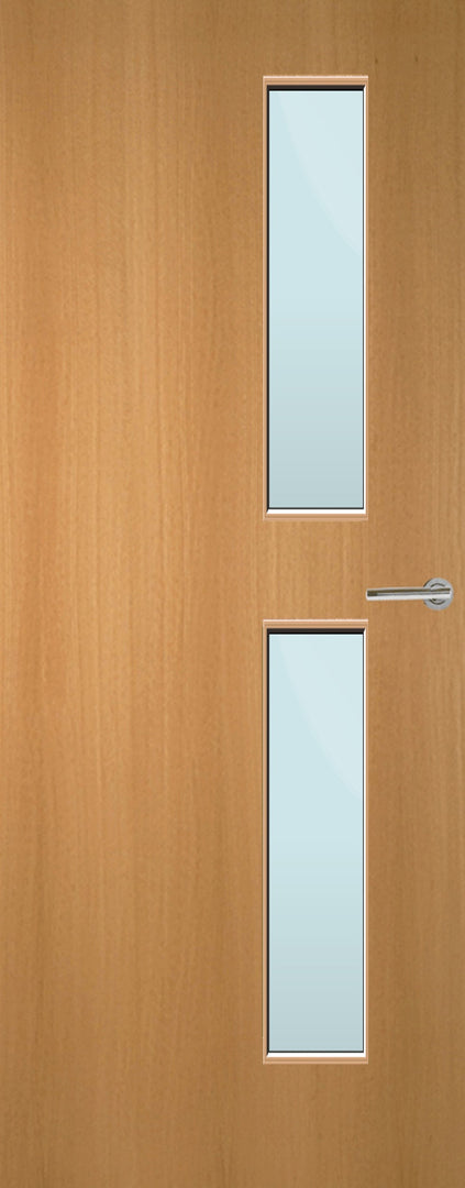 Beech Veneer 16G Glazed FD60 Internal Fire Door