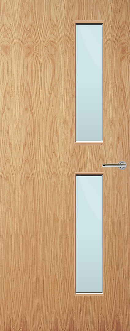 Oak Veneer 16G Glazed FD30 Internal Fire Door