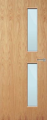 Load image into Gallery viewer, Oak Veneer 16G Glazed FD30 Internal Fire Door
