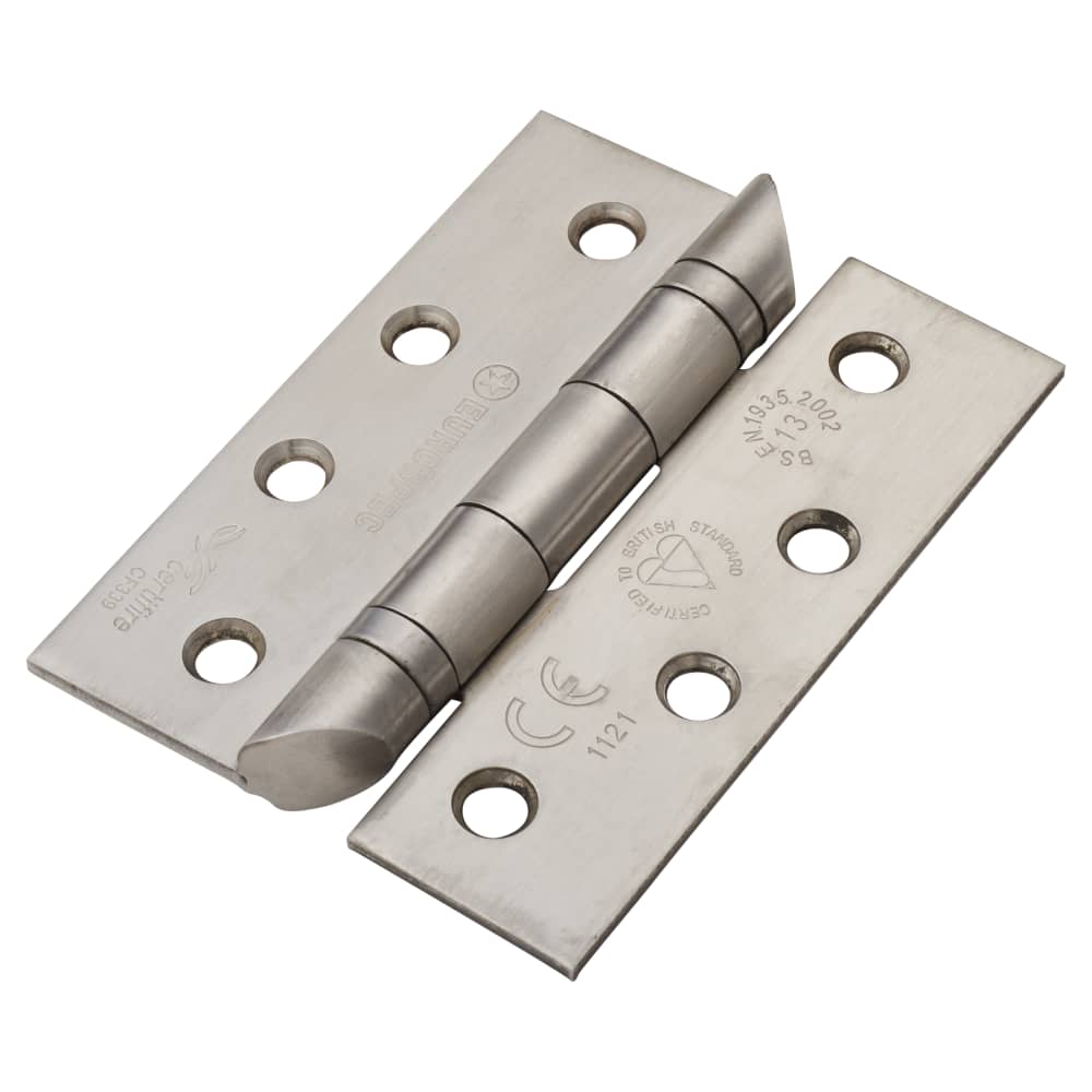 Ball Bearing Anti Ligature Tip Fire Door Hinge Satin Stainless Steel Pair