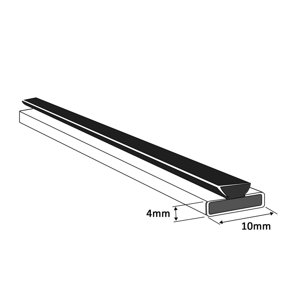 Fire & Smoke Intumescent Strip with Brush Pile White_10x4x2100mm