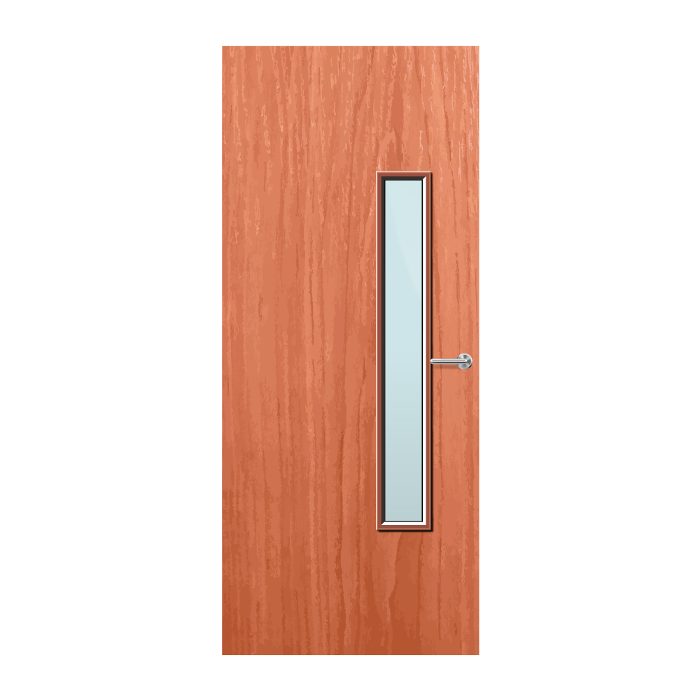 Cherry Veneer 18G Glazed FD30 Internal Fire Door