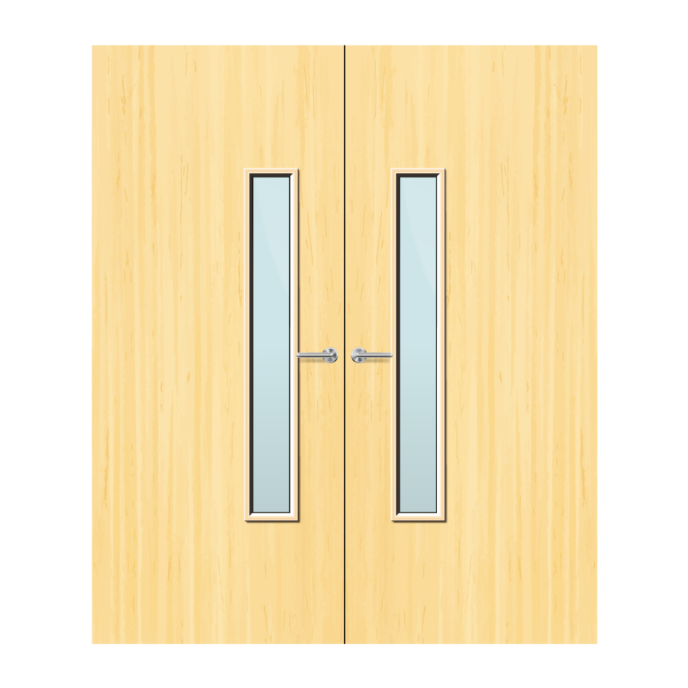 Koto Veneer 18G Glazed Pair FD60 Internal Fire Door