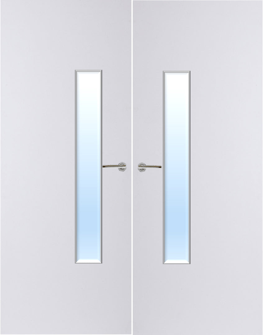 Paint Grade Premium 18G Glazed Pair FD30 Internal Fire Door