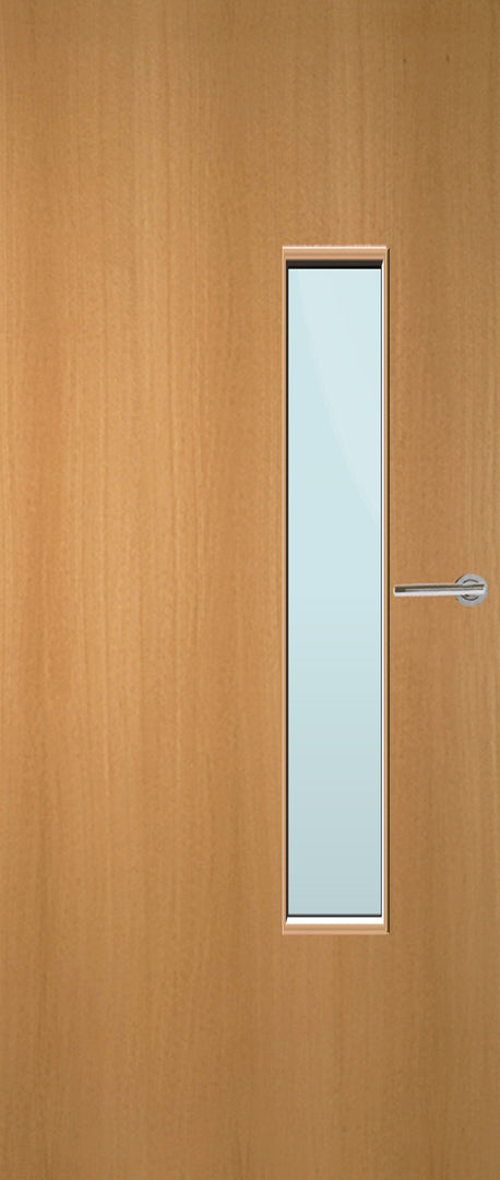 Beech Veneer 18G Glazed FD30 Internal Fire Door