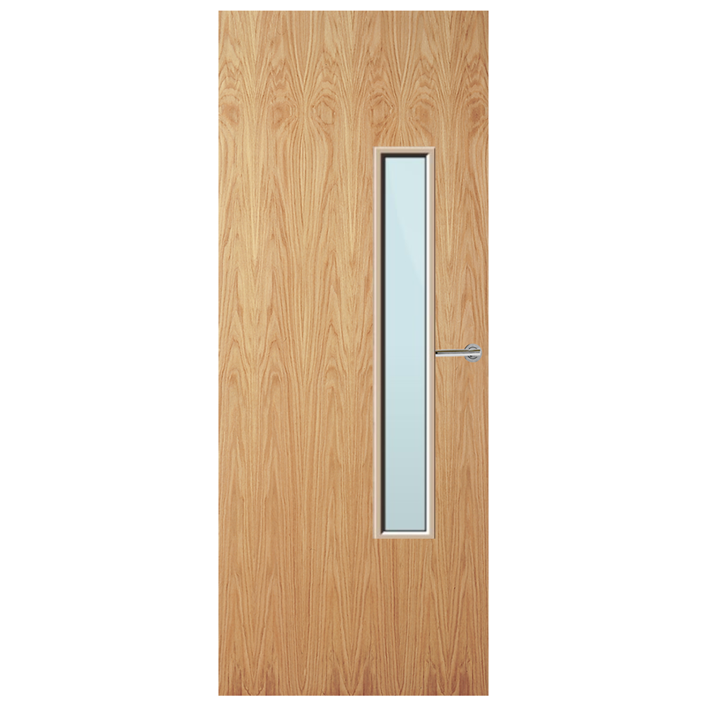 Oak Veneer 18G Glazed FD30 Internal Fire Door