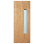 Load image into Gallery viewer, Oak Veneer 18G Glazed FD30 Internal Fire Door
