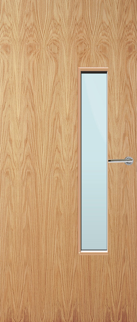 Oak Veneer 18G Glazed FD30 Internal Fire Door