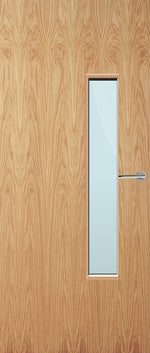 Load image into Gallery viewer, Oak Veneer 18G Glazed FD30 Internal Fire Door
