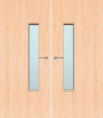 Load image into Gallery viewer, Maple Veneer 18G Glazed Pair FD30 Internal Fire Door
