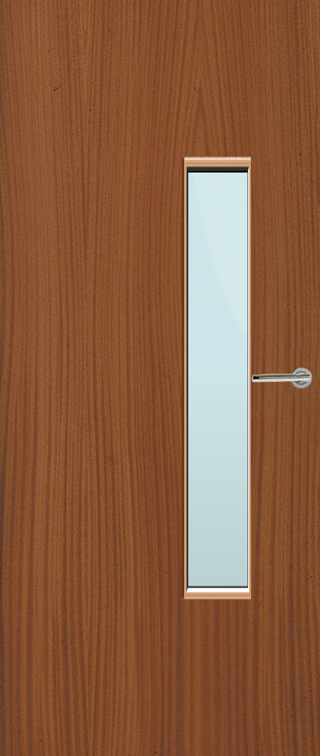 Sapele Veneer 18G Glazed FD30 Internal Fire Door