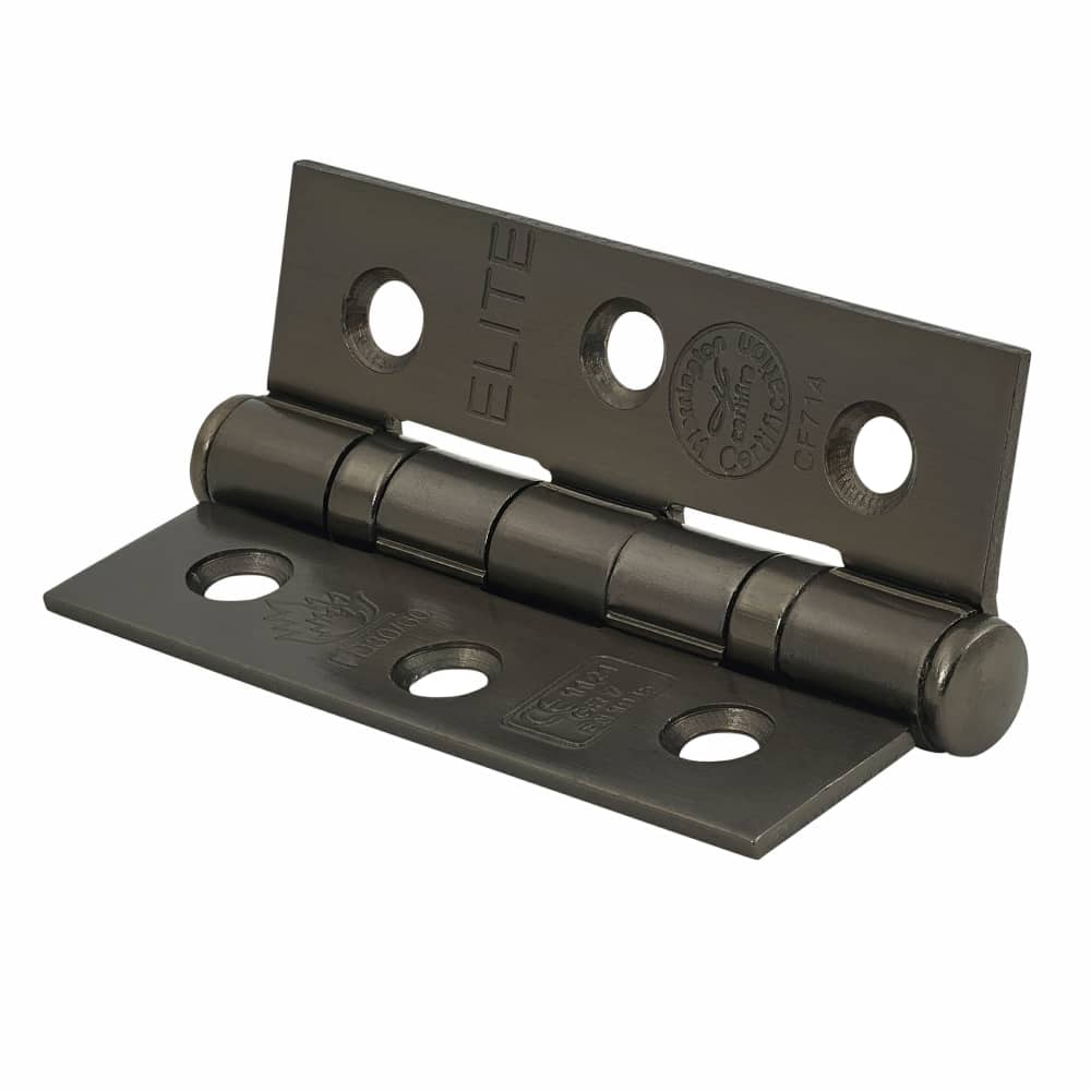 Twin Ball Bearing Fire Door Hinge Black Nickel Pair