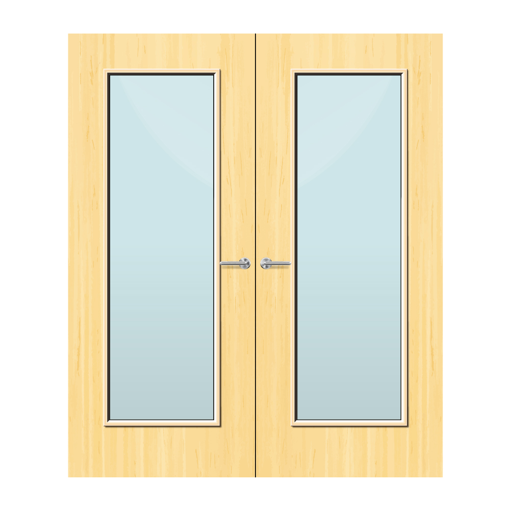 Koto Veneer 19G Glazed Pair FD60 Internal Fire Door
