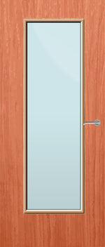 Load image into Gallery viewer, Cherry Veneer 19G Glazed FD30 Internal Fire Door
