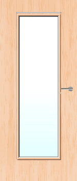 Load image into Gallery viewer, Maple Veneer 19G Glazed FD30 Internal Fire Door
