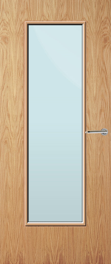 Oak Veneer 19G Glazed FD30 Internal Fire Door