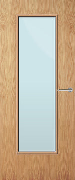 Load image into Gallery viewer, Oak Veneer 19G Glazed FD30 Internal Fire Door
