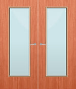 Load image into Gallery viewer, Cherry Veneer 19G Glazed Pair FD30 Internal Fire Door
