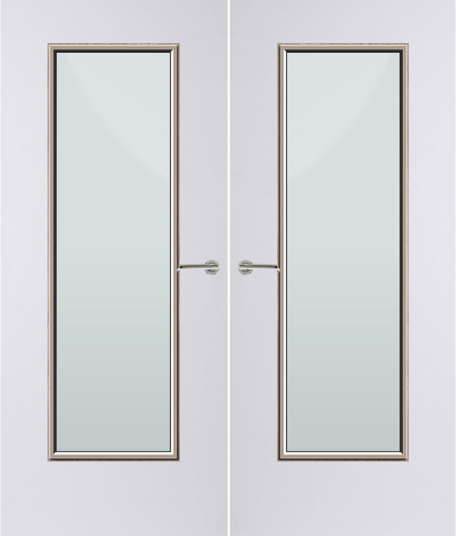 Paint Grade Premium 19G Glazed Pair FD30 Internal Fire Door