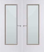 Load image into Gallery viewer, Paint Grade Premium 19G Glazed Pair FD30 Internal Fire Door
