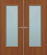 Load image into Gallery viewer, Sapele Veneer 19G Glazed Pair FD30 Internal Fire Door
