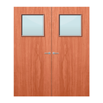 Load image into Gallery viewer, Cherry Veneer 1G Glazed Pair FD60 Internal Fire Door
