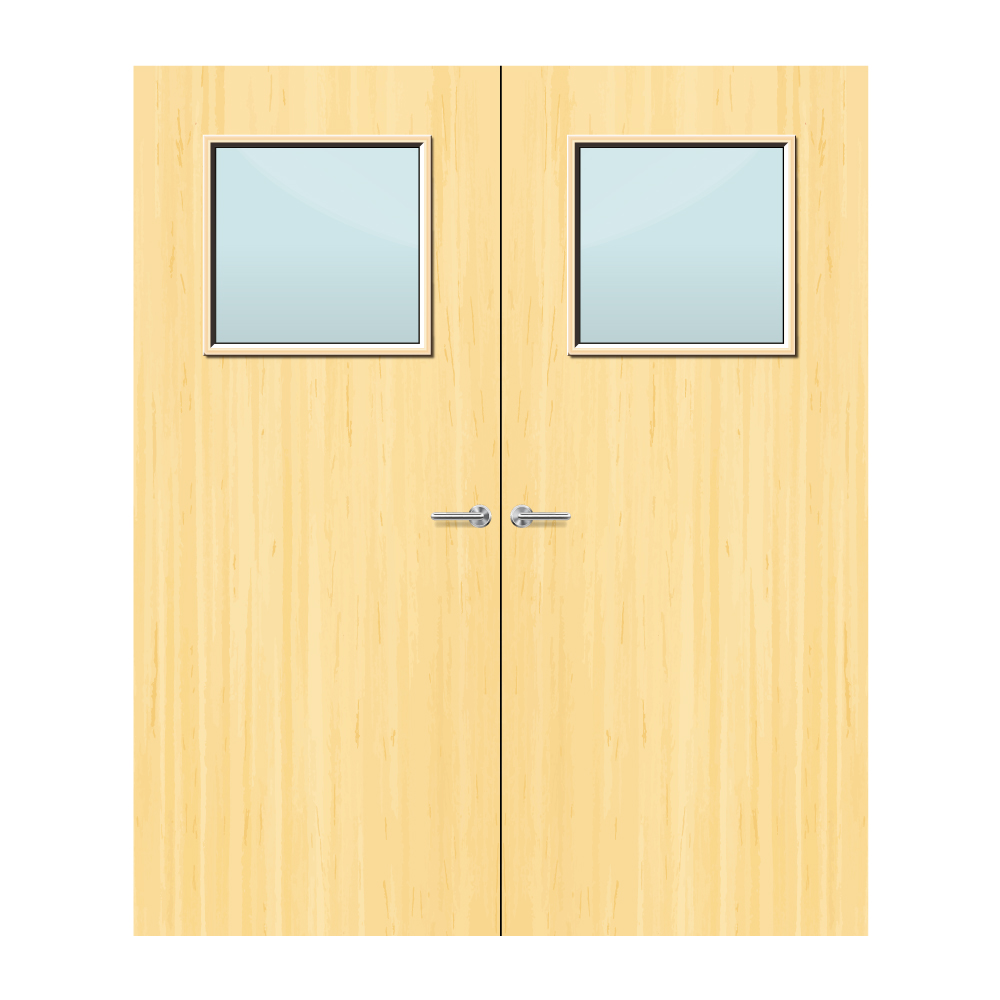 Koto Veneer 1G Glazed Pair FD60 Internal Fire Door