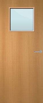 Load image into Gallery viewer, Beech Veneer 1G Glazed FD60 Internal Fire Door
