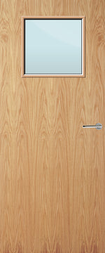 Load image into Gallery viewer, Oak Veneer 1G Glazed FD30 Internal Fire Door
