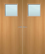 Load image into Gallery viewer, Beech Veneer 1G Glazed Pair FD30 Internal Fire Door
