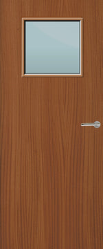 Load image into Gallery viewer, Sapele Veneer 1G Glazed FD30 Internal Fire Door
