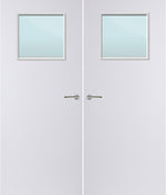 Load image into Gallery viewer, Paint Grade Premium 1G Glazed Pair FD30 Internal Fire Door
