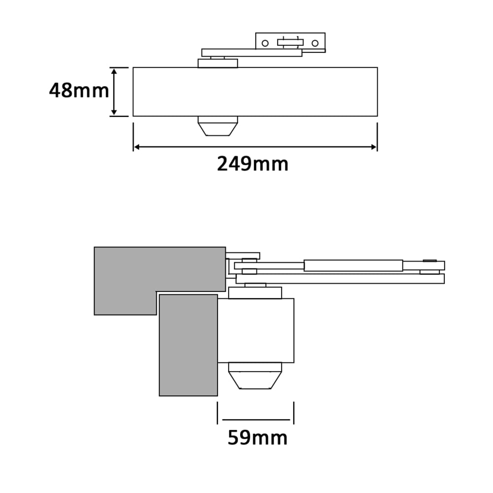 2003 Fire Door Closer Silver