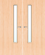 Load image into Gallery viewer, Maple Veneer 20G Glazed Pair FD30 Internal Fire Door
