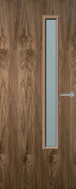 Load image into Gallery viewer, Walnut Veneer 20G Glazed FD30 Internal Fire Door
