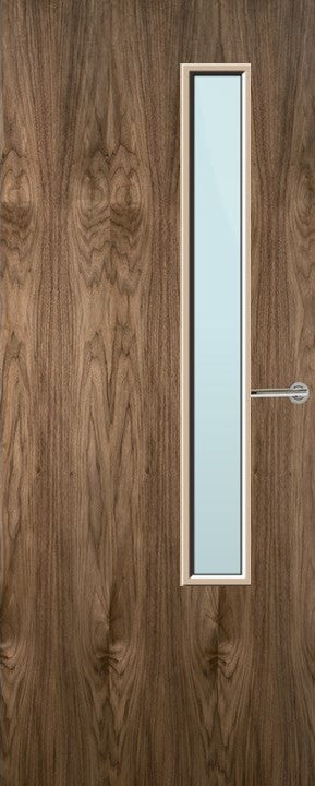 Walnut Veneer 20G Glazed FD60 Internal Fire Door