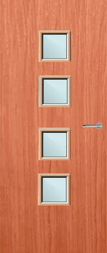 Load image into Gallery viewer, Cherry Veneer 22G Glazed FD30 Internal Fire Door
