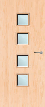 Load image into Gallery viewer, Maple Veneer 22G Glazed FD30 Internal Fire Door
