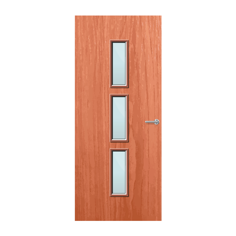 Cherry Veneer 23G Glazed FD60 Internal Fire Door