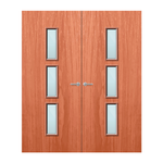 Load image into Gallery viewer, Cherry Veneer 23G Glazed Pair FD60 Internal Fire Door
