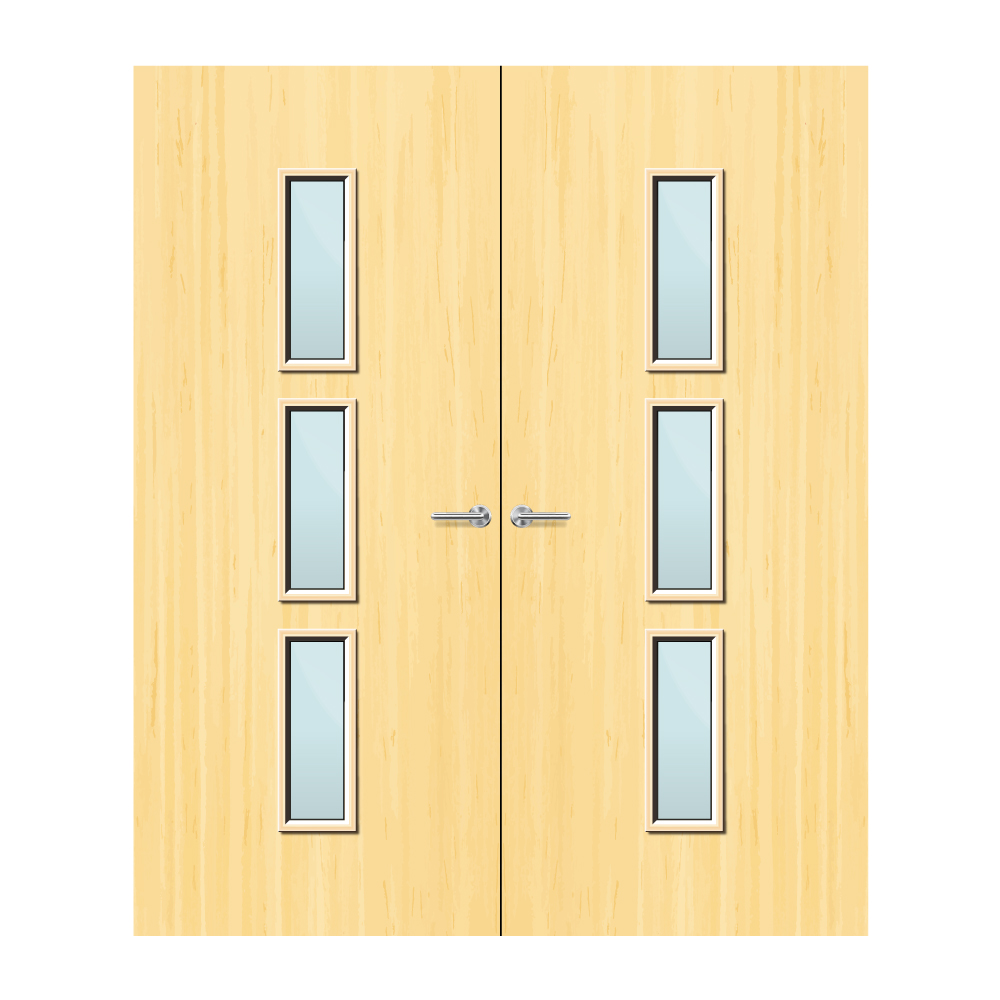 Koto Veneer 23G Glazed Pair FD60 Internal Fire Door
