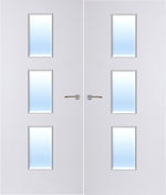 Load image into Gallery viewer, Paint Grade Premium 23G Glazed Pair FD30 Internal Fire Door
